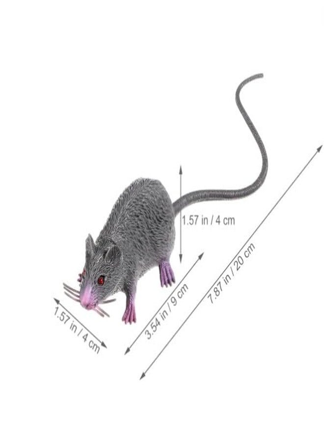 WinldMonmo Gray Realistic Plastic Halloween Rat Toy - Lifelike Fake Mouse for Pranks, Spooky Decorations, and Creepy Party Props - Perfect for Halloween, April Fool's Day, and Trick Decorations - Image 5